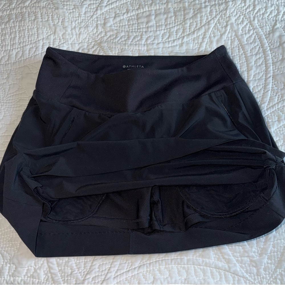 Athleta Soho Skort Jupe Short Black Size 2 Athletic Casual Stretch Skirt